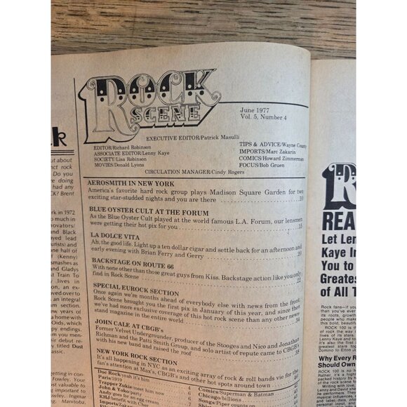 Vintage Rock Scene Magazines Featuring Ted Nugent & AeroSmith May 1977 - Picture 14 of 16